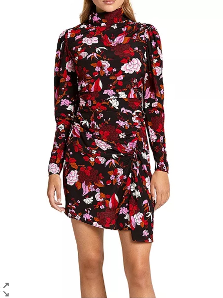 A.L.C. Silk Asymmetrical Dress Size 4 Marcel Floral Print